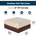 thumbnail image 5 of Hot Tub Cover- Square Spa Covers for Hot Tub Waterproof & Anti-UV with Corner Reinforcement, 600D Heavy Duty Oxford Fabric &4 Air Vents, 90 x 90 inch Outdoor Hot Tub Cover Protector, 5 of 9