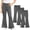 Dark Gray A, variant on Leggings for Girls 3PC Big Kids Solid Color Stretch Comfortable Cotton Flared Ruffle Hem Base Layer Long Trousers for 3-14 Years