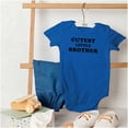 thumbnail image 4 of Cutest Little Brother Siblings Bodysuit Jumper Boys Infant Baby Brisco Brands 12M, 4 of 6