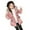Pink, variant on WOYY Toddler Girls Velour Jacket Zip Up Winter Coat with Faux Fur Trim Hood, Sizes 3-4T