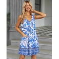 thumbnail image 4 of EKOUAER Women' Nightgown Sleeveless Nightshirt V Neck Chemise Soft Night Dress Sleepwear with Pockets, 4 of 6