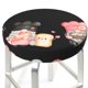 thumbnail image 3 of Balery Baker Gnome Fundas de asiento para taburete de bar redondo de tela de terciopelo ajustables que protegen de arañazos y manchas para sillas de 14 a 17 pulgadas.-14 inch, 3 of 7