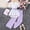 O1 Purple, variant on Ulitacool Clothes For Girls Summer Short Sleeve Shirt With Collar And High Waist Trousers Two Piece Front Short Back Long Top Leisure Crewneck Outfits 8-9 Years Purple