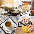 thumbnail image 4 of Dachshund Footprint Bone Kitchen Oven Mitt and Pot Holder Sets 4 Pcs for Baking, Cooking and Grilling, Heat Resistant Up To 392 °F, 4 of 7