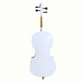 thumbnail image 6 of Full Size 4/4 Wood Acoustic Cello in White Finish with Case + Bow + Rosin for Beginner & Professional, 6 of 10