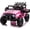 Pink, variant on Luku 12V Kids Ride On Truck Car, Electric Vehicles with Remote Control, Lights, Music, 3 Speeds, Pink