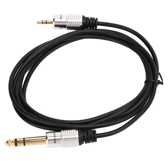 6.35mm Jack To 3.5mm Jack Cable, Flexible Rubber Protector 6.35mm To 3.5mm Cable Improve Signal Transmission Quality For Microphone For DVD Player