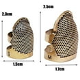 thumbnail image 4 of Fufafayo under $5 2Pcs Sewing Thimble, Thimble, Metal Sewing Thimble, Finger Protector for Quilting, Embroidery, Crafting, Tailoring, Needlework, Hand Sewing, Protective Gear, Copper Finish, 4 of 8