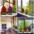 thumbnail image 3 of Bonsái de pino artificial, árbol de pino de Navidad, simulación de bonsái, plantas artificiales decorativas, plantas en macetas falsas, adornos verdes, decoración del hogar, decoración de oficina, rojo, morado, amarillo, 3 piezas Rojo Verde, 3 of 5