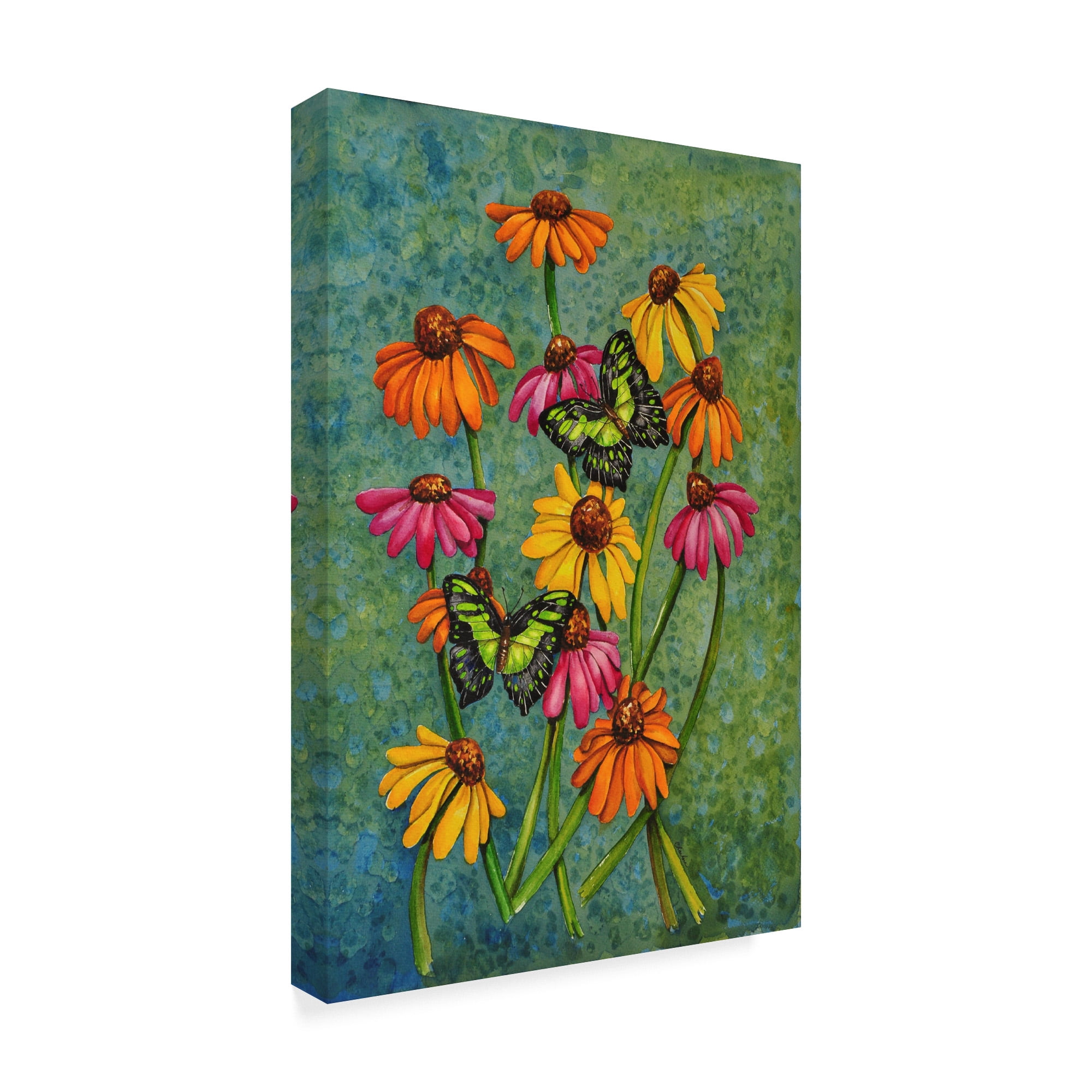 Trademark Fine Art 'Monarchs and Sunflowers' Canvas Art by Charlsie Kelly