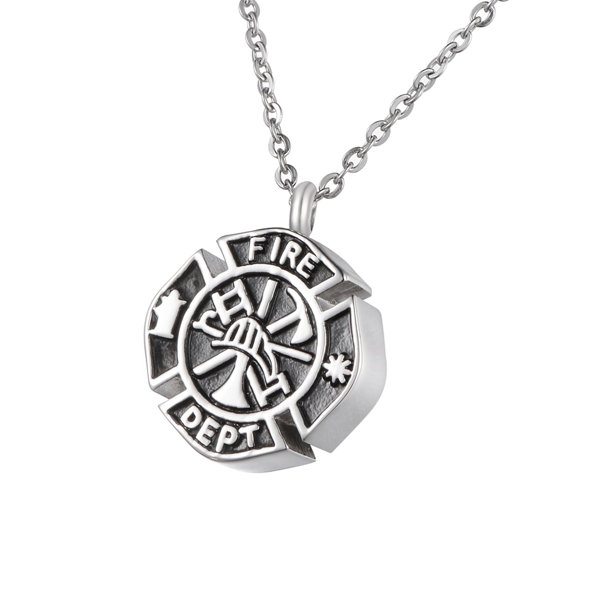 Firefighter Fire Dept Heavy Metal Pendant Charm Necklace also US Stock 