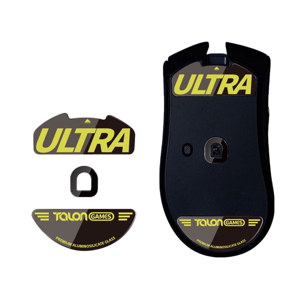 TALONGAMES Glass Mouse Feet for DeathAdder V4 PRO Wireless Mouse, Black, New, 1 Count, 1 Pack