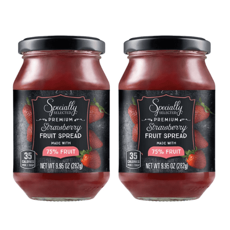 Specially Selected Strawberry Fruit Spread, With 75% Fruit, 2 Pack, 9.95 oz