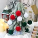 thumbnail image 5 of 12 bolas navideñas de terciopelo, adornos de bolas de plástico flocado para árbol, adornos colgantes decorativos para Navidad, decoración para árbol de Navidad, 5 of 5
