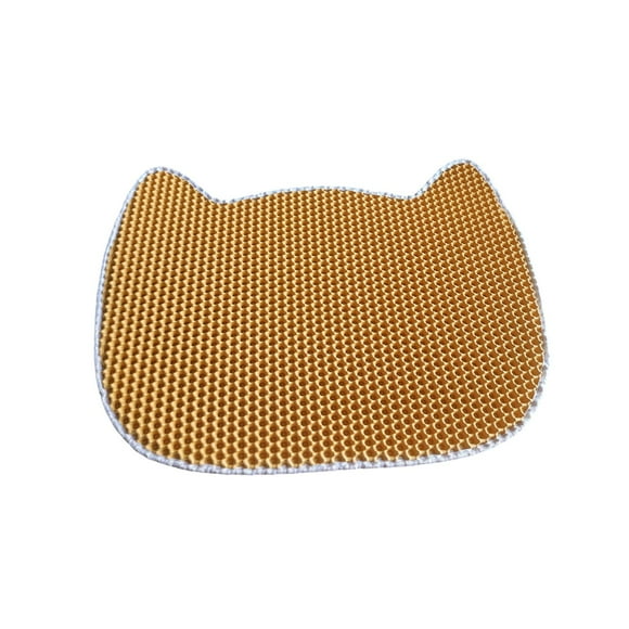 Cat Litter Mat Double Layers Kitty Litter Rug Litter Catcher Litter Trapping Mat Orange