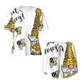 thumbnail image 2 of Yiaed Gnome Sweet Honey Print Short Sleeve Pajama Sets for Women Casual Crew Neck 2 Piece Lounge Sets Women's Short-Sleeved Pajama-XX-Large, 2 of 5