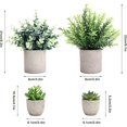 thumbnail image 2 of 4 Pack Small Fake Plants Eucalyptus Rosemary Succulents Plants Artificial in Pots for Shelf Artificial Greenery Eucalyptus Plant Indoor for Home Bedroom Living Room Decoration, 2 of 4