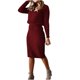thumbnail image 2 of Puntoco Conjunto de suéter de Solapa Gruesa de Color sólido con Cuello Alto para Mujer Puntoco Puntoco-5609, 2 of 6