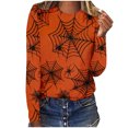 thumbnail image 2 of Ichuanyi liquidación de la moda mujer casualidad casual halloween halloween impreso cuello redondo de camiseta suelta blusa blusa ICHUANYI WER202308215397, 2 of 5