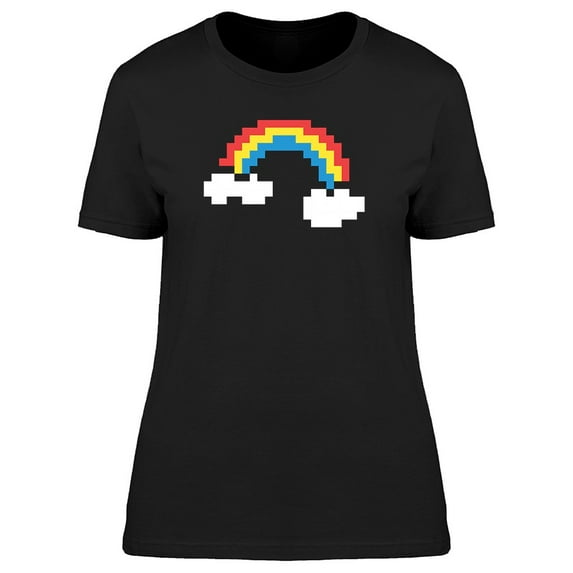 Rainbow With A Cloud Pixel Art Tee Women's -Image by Shutterstock