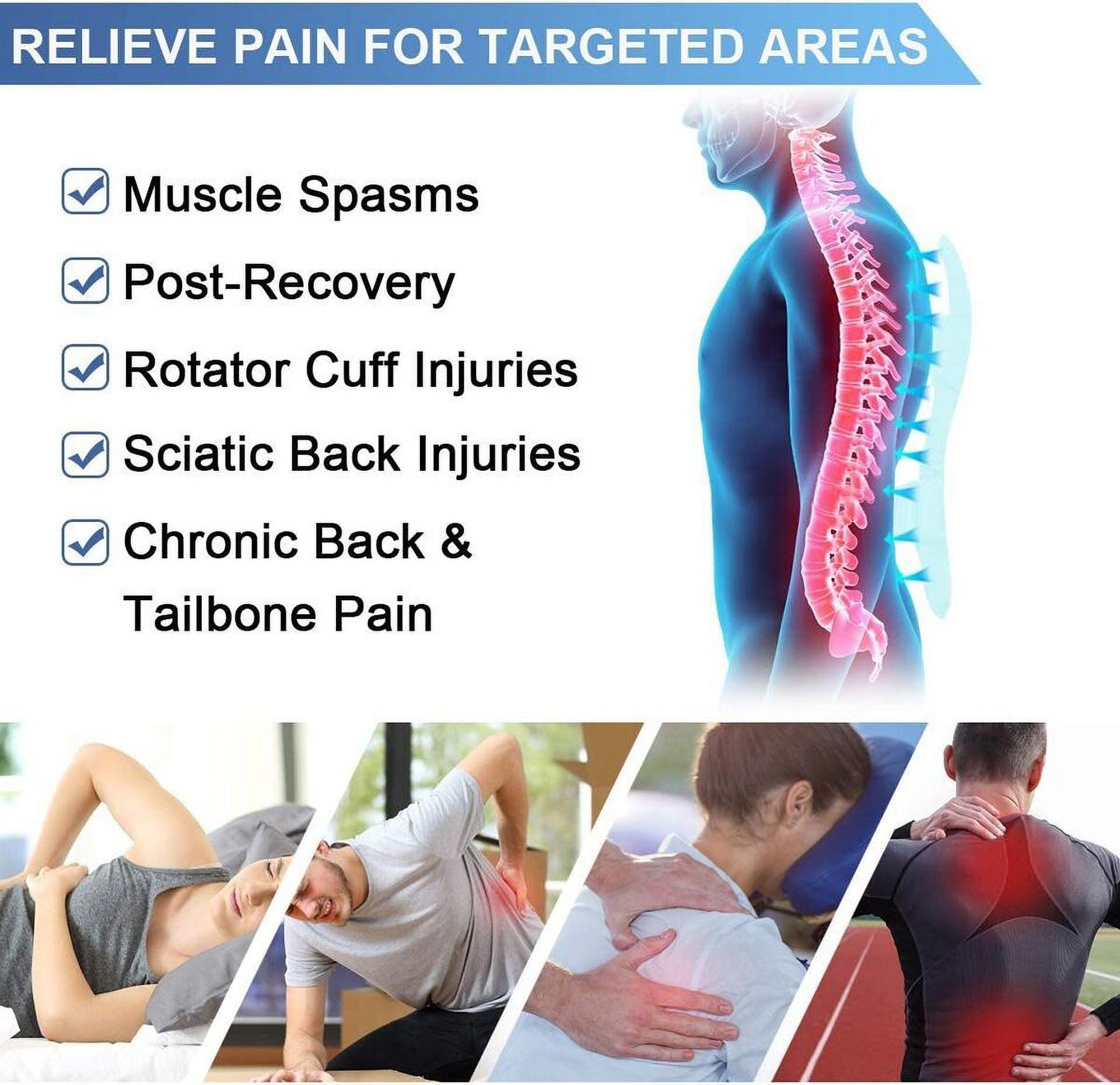 REVIX Full Back Ice Pack Reusable Gel Cold Pack for Joint Muscle Pain with Strap, XXL REX119