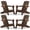 Brown, variant on Folding Adirondack Chair, HDPE All-Weather Lawn Chair with 2 Cup Holder, Patio Garden Outdoors Fire Pit, Black
