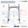 thumbnail image 3 of Walker Drive Medical Deluxe plegable con ruedas de 5 cm, 3 of 9
