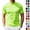Fluorescent Green, variant on LTTVQM Men's Short Sleeve Shirts Mock Neck Casual Tops Stylish Slim Fit Pullover Solid Basic Tee Mens T-Shirts Brown XL