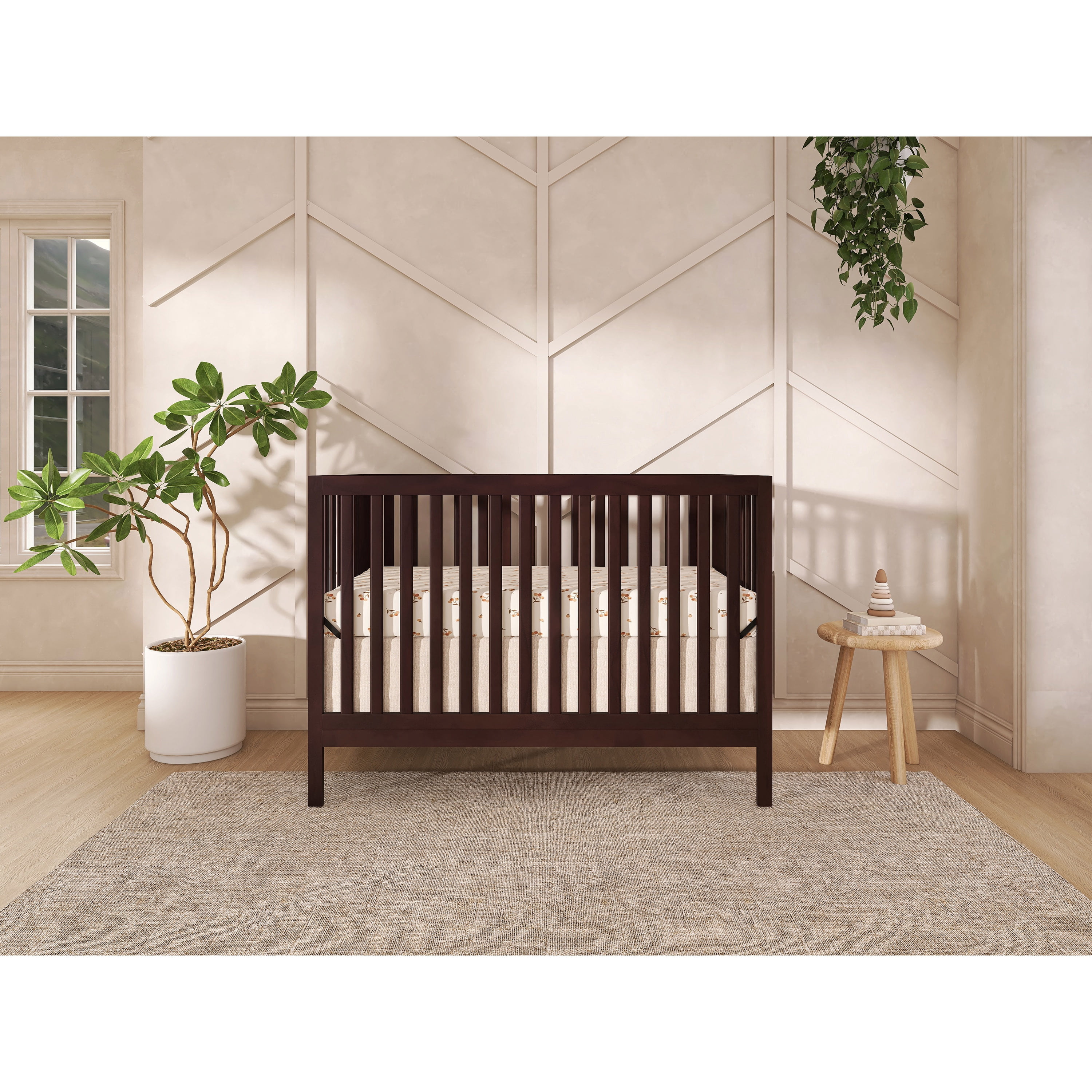 Nursery Bundle, Dream On Me Synergy MOD Crib in Espresso and Crib & Toddler Mattress Bundle