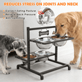 thumbnail image 4 of Elevated Dog Bowls for Multi-Pet Homes, with 4 Bowls-58oz, 9 Height Adjustable 4.9-14.5", Raised Dog Bowl Stand for Large Dogs, 4 of 7