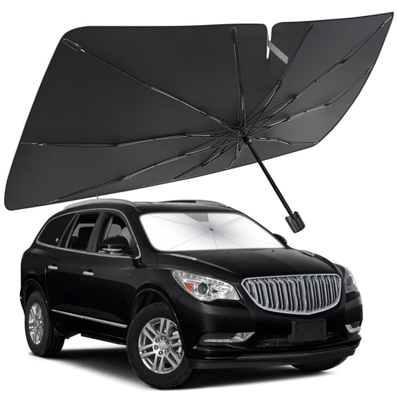 Windshield Sun Shade Umbrella for Buick Enclave 2013-2019, Foldable Car Umbrella Sunshade with UV Block Front Window Cover (Heat & Sun Protection)