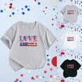 thumbnail image 4 of Kwasome Baby Girl Clothes Children'S T Shirt Independence Day Children'S Short Sleeve T Shirt For Babies Baby Boys Comfortable Wear 12-18 Months Grey, 4 of 9