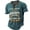 Army Green, variant on Mens Henley Shirts Letter Print Vintage Short Sleeve Muscle Gym Summer Button Plain Golf Grandad Shirt Casual Classic Breathable Lightweight Regular-Fit Work Casual Smart Tops Green A XXL