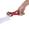 thumbnail image 3 of Belt Hole Punch, Free Rotation Leather Holes Punches Various Sizes Ergonomic Steel Portable  For Punching, 3 of 8