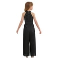 thumbnail image 2 of Yeahdor Combinaison Sans Manches Plissée pour Filles avec Perles et Strass Robes de Filles Noires 8, 2 of 5