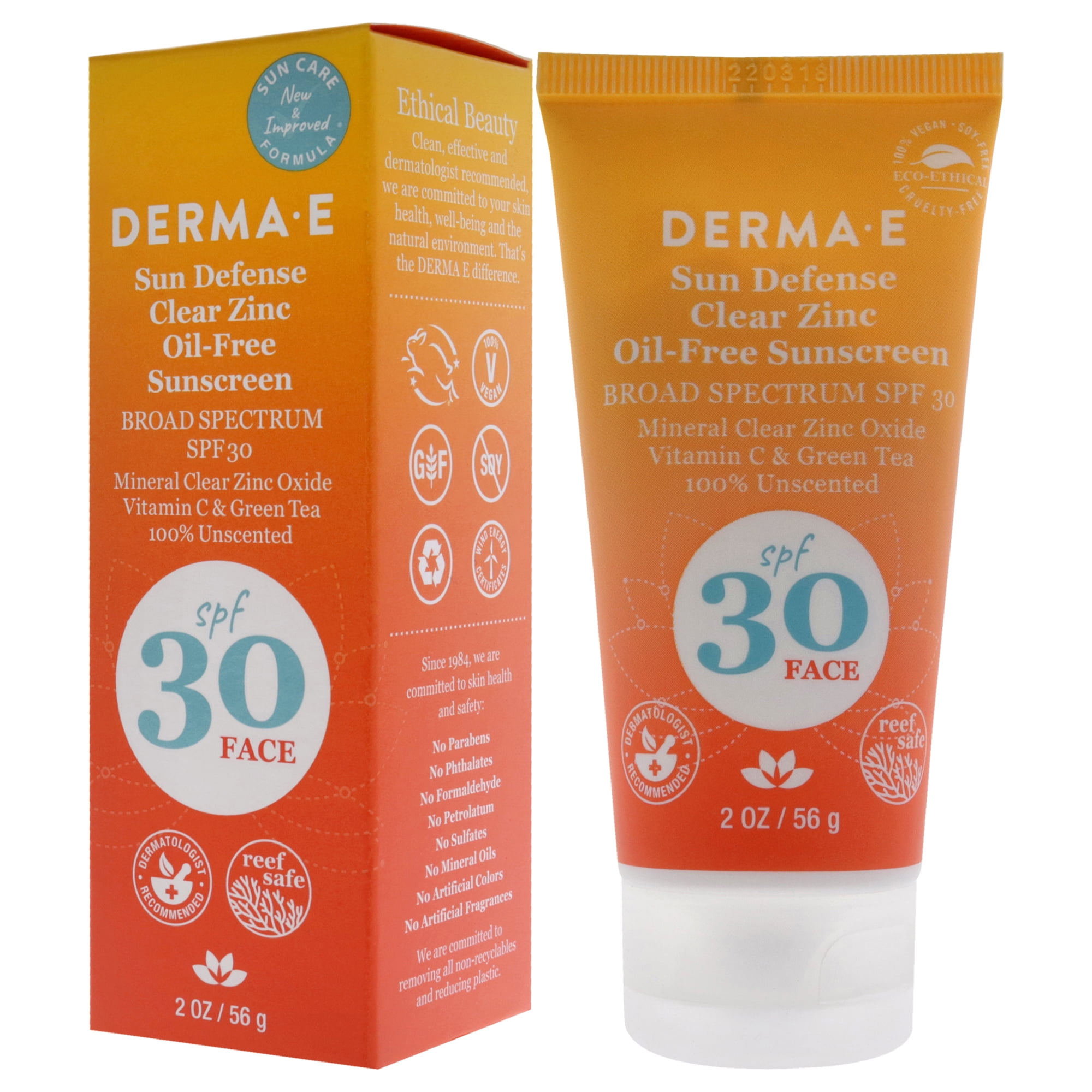 Derma-E Sun Defense Mineral Oil-Free Face Sunscreen SPF 30 , 2 oz Sunscreen