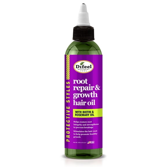 Difeel Root Repair and Growth Hair Oil 8 oz, Strengthening Biotin and Rosemary Oil Treatment