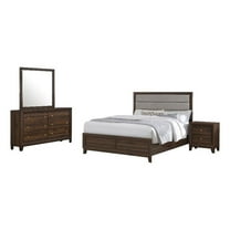 Welsley 4-piece California King Bedroom Set Walnut