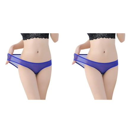 Wijhcboe 2 Pack Womens Underwear for Women Low Waist Sheer Mesh Lace Thongs for Women Variety Pack Briefs Cute Seamless Panties Variety Underwear for Women For Women Womens Panties Bikini Cotton Pac