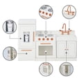 thumbnail image 4 of Teamson Kids Wooden Play Kitchen Set Modern Modular Design White/Rose Gold, 4 of 8