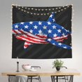 thumbnail image 2 of Bingfone Polyester Fabric Tapestry Shark With USA Flag Wall Hanging Tapestry,Daily Decorative Tapestry for Bedroom Living Room Dorm 60L x 51W Inches, 2 of 7