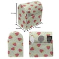 thumbnail image 5 of Fruits Lounger Chair Bag, Spring Daisy Blooms Fresh Strawberry Polka Dots Cheerful Life Cartoon Art, High Capacity Storage with Handle Container, Lounger Size, Pale Green Red, by Ambesonne, 5 of 5
