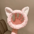 thumbnail image 4 of Diadema con orejas de gato para otoño e invierno, estilo coreano, para mujer, accesorios para el cabello de felpa para lavarse la cara, 4 of 6