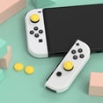 thumbnail image 2 of PlayVital Switch Joystick Caps, Switch Lite Thumbstick Caps, Silicone Analog Cover for Switch OLED Joycon Thumb Grip Rocker Caps for Nintendo Switch & Switch Lite - Bright Yellow, 2 of 7