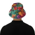 thumbnail image 5 of KLL Butterfly Flower Cascade Bucket Hat for Women Men Packable Travel Beach Sun Hat Outdoor Rave Accessories Reflective Fisherman Cap, 5 of 7
