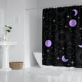 thumbnail image 2 of Gothic Shower Curtain Set - Dark Celestial Moon & Star Print, Mystical Cosmic Bath Decor, Waterproof Polyester 72"Wx72"L, Goth Aesthetic Gift, 2 of 5