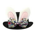 thumbnail image 1 of Sombrero de Pascua para disfrazarse, tocado, accesorio para disfraz de adulto, sombrero de copa para hombre y mujer. Blanco, 1 of 9