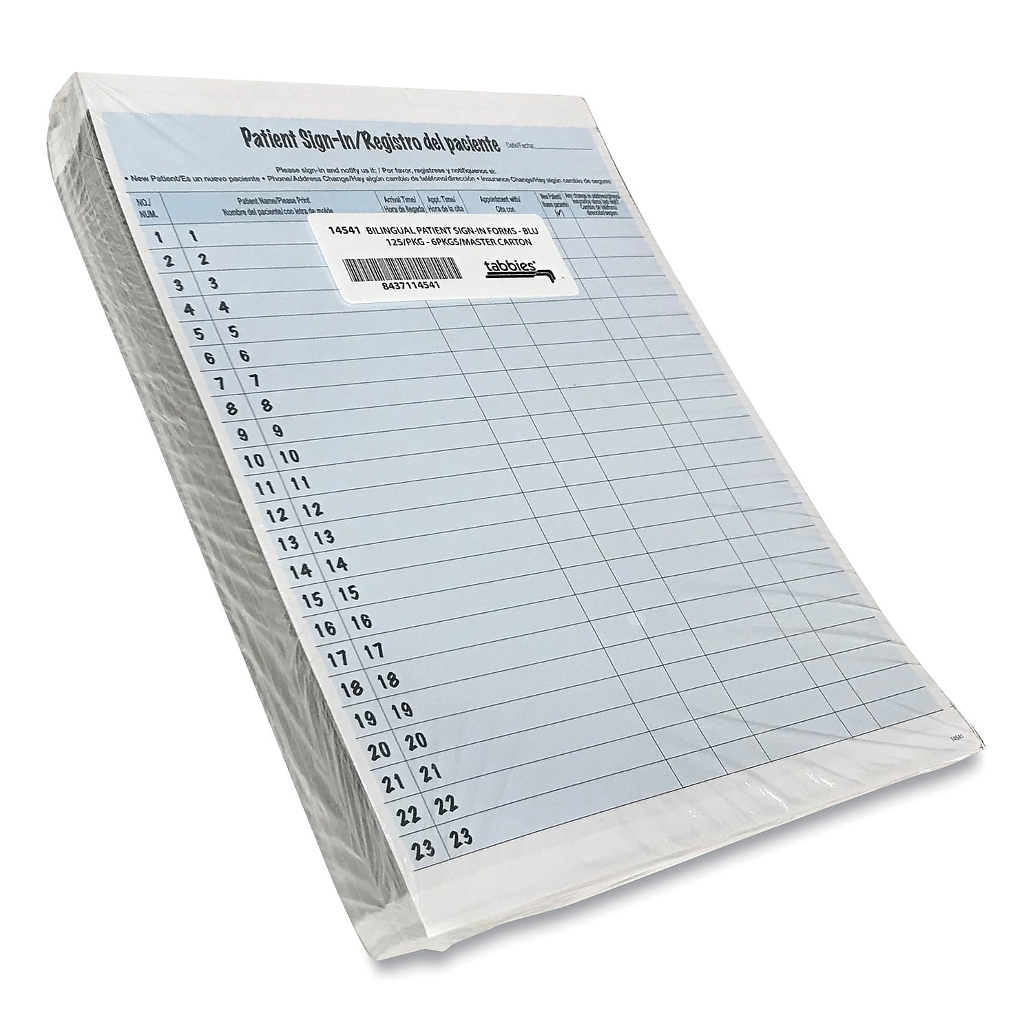 Tabbies, TAB14541, Patient Sign-in Label Forms, 125 / Pack