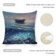 thumbnail image 4 of Boat water stars Linen toss pillowcase Decoration pillowcase Gift preferred 24x24" Cushion cover 2 set Sofa pillowcase Sofa bedroom living room car, 4 of 8