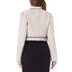 thumbnail image 3 of CHAQUETA CORTA DE TWEED INSPIRADA EN CHIC PARA MUJERES, CON CUELLO ALTO, DOBLE BOTONADURA, ELEGANTE BLAZER DE CUADROS XL AZUL CLARO, 3 of 6